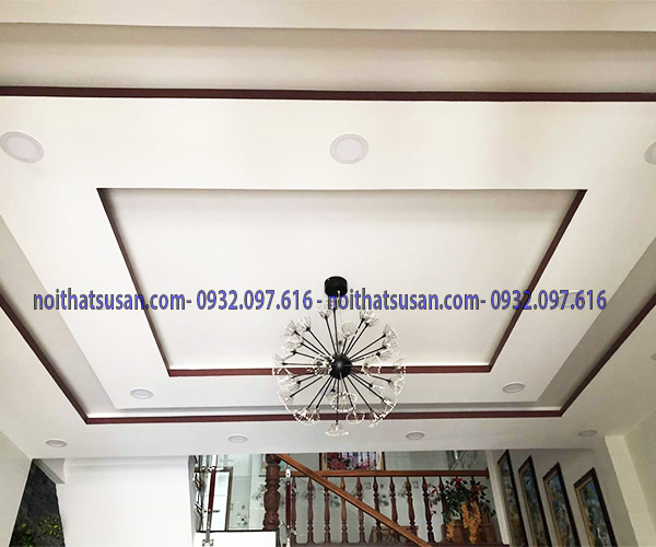 Trần thạch cao phòng khách hiện đại 1