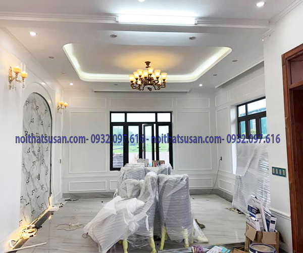 Trần thạch cao tiệm Spa 1