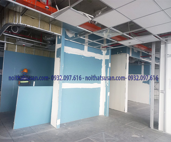 Vách ngăn thạch cao nhà xưởng 1